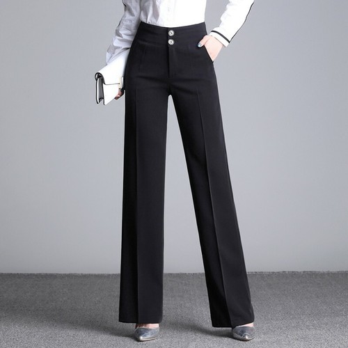 Straight Leg Pants Suit Trousers Women 