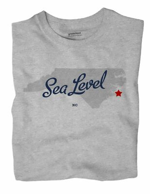 Sea Level North Carolina NC T-Shirt MAP