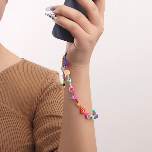Mobile Phone Chain Miss Polymer Clay Lanyard Thick Rope Cell - Zdjęcie 4 z 12