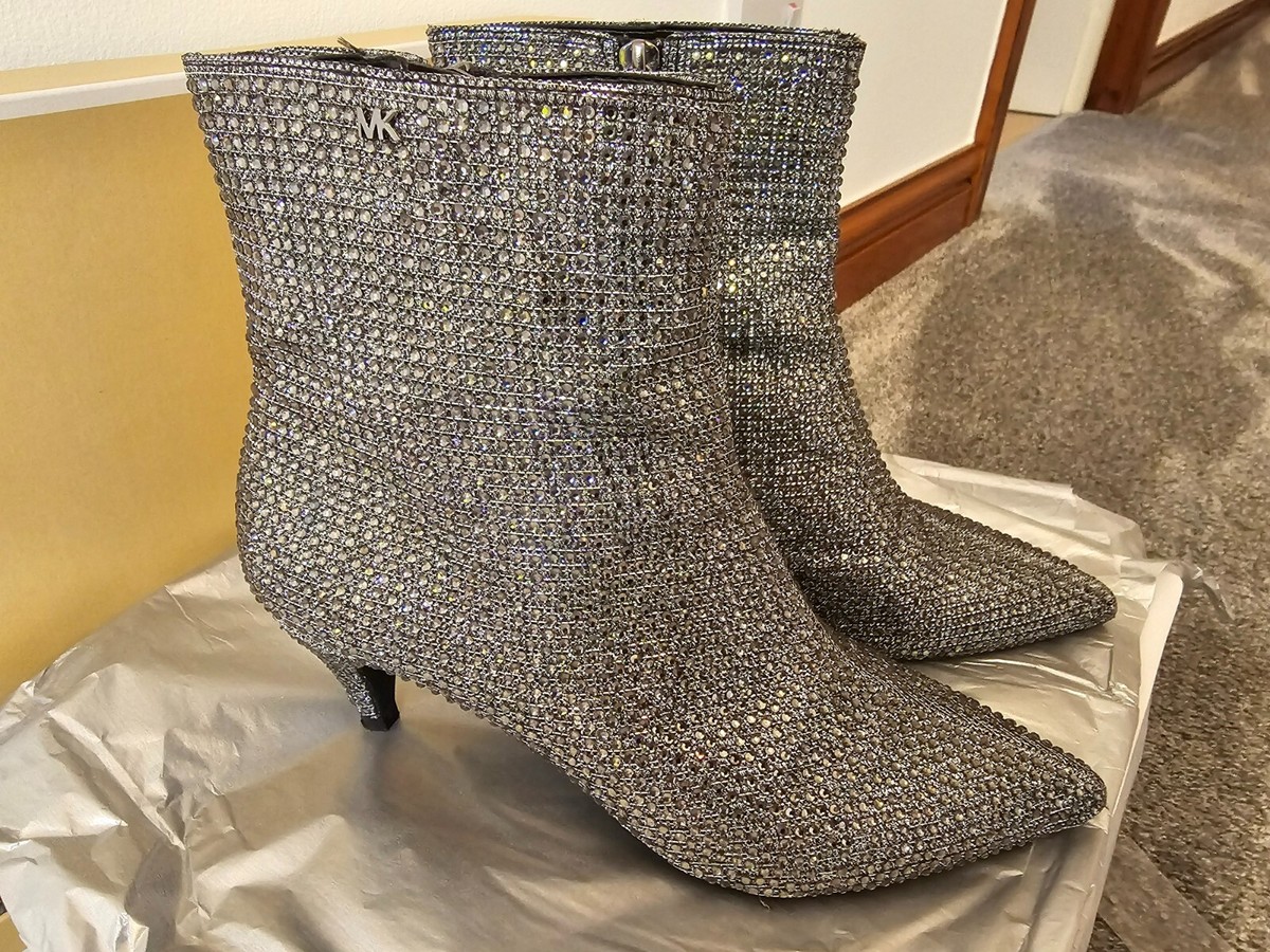 Black Shoe Michael Michael Kors Blaine Flex Kitten Heel Booties