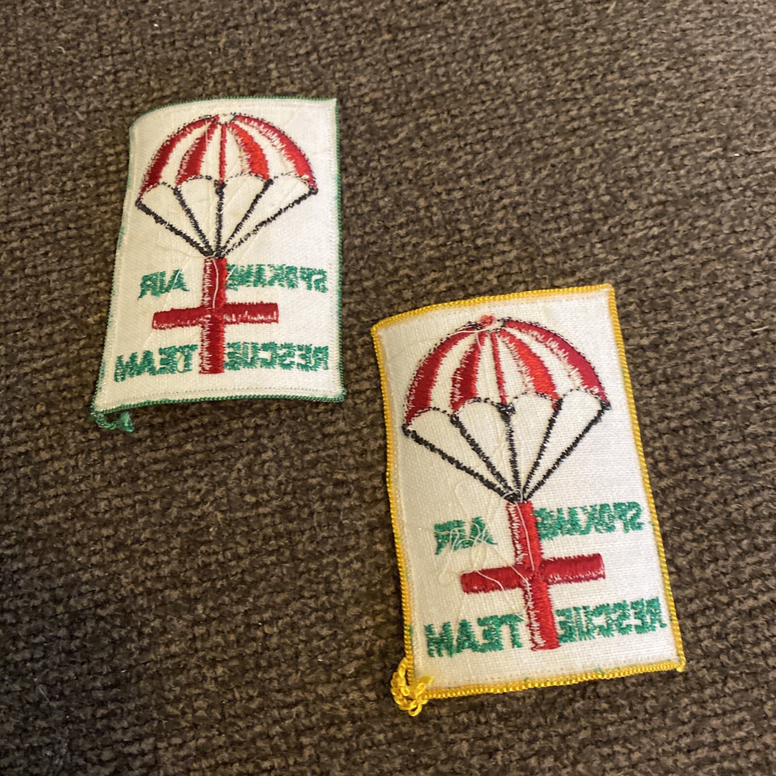 VTG Lot Of 2 SPOKANE AIR RESCUE TEAM Sew On Skydiving Patches eBay