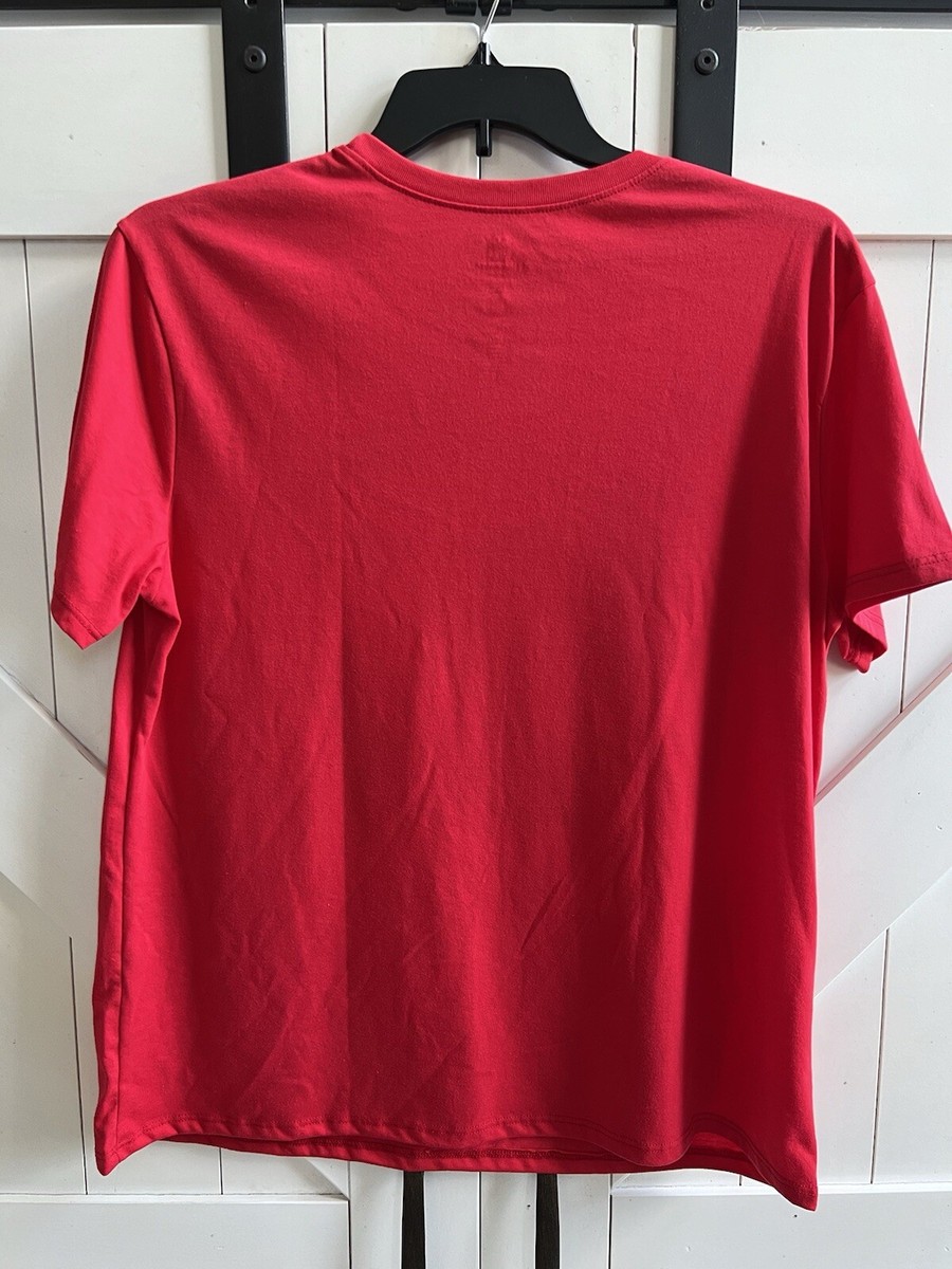 Hello Kitty T-Shirt Red Women's/Girls SZ L Patriotic Glitter July