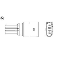 NTK Lambdasonde Regelsonde Passend FüR VW Lupo 1.4 16V Polo Seat Arosa 0491