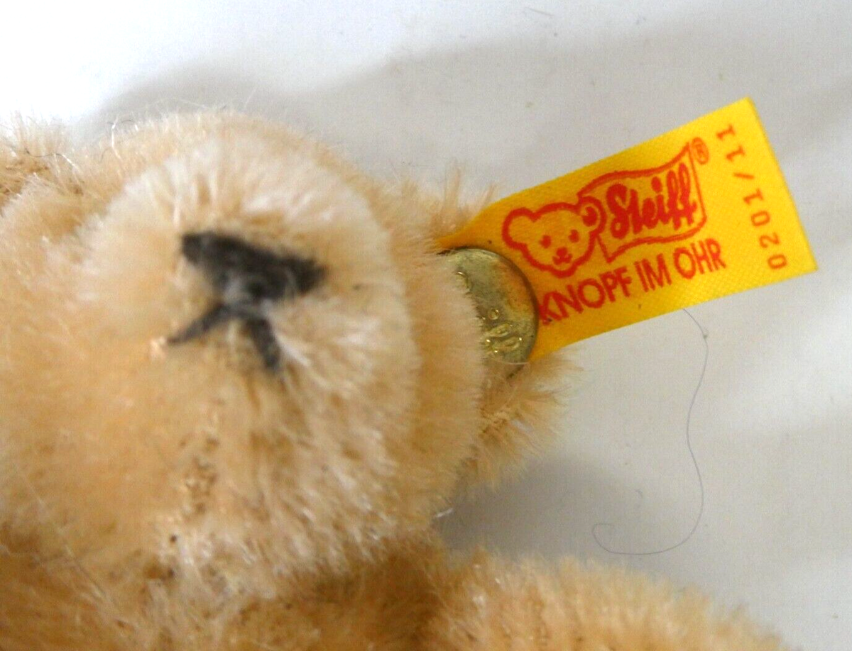 Vintage Steiff Original Honey Teddy Bear Mini 3”Mohair #0201/11 