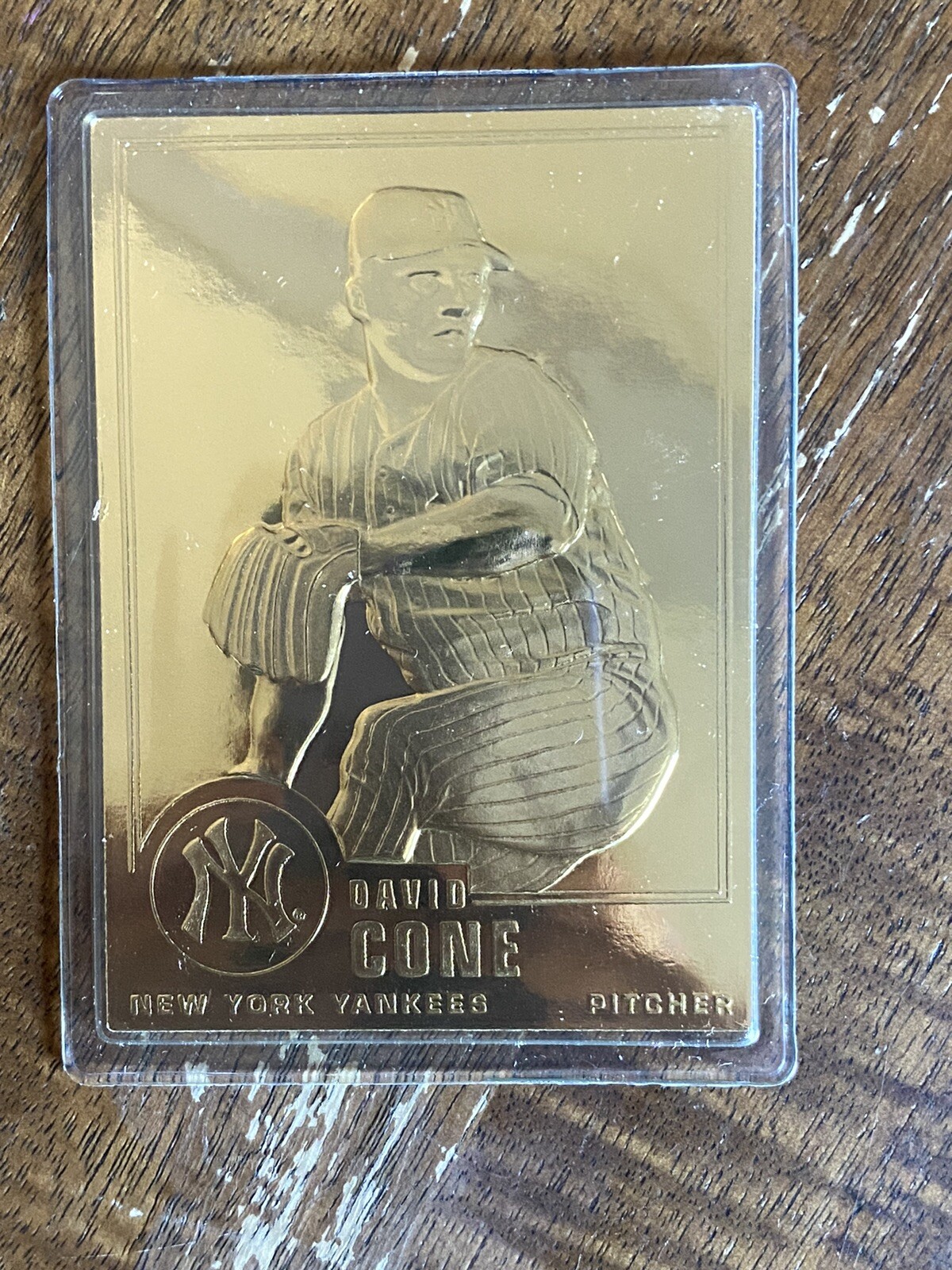 BASEBALL GREATS DANBURY MINT 22KT GOLD BASEBALL CARDS DAVID CONE 123