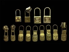 Louis Vuitton Zip Slider Puller Set Parts Gold Authentic Women's Men's