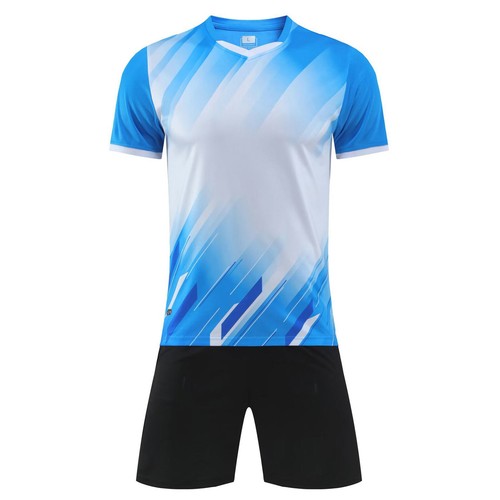 Boys Set Badminton Tracksuit V-neck Uniform Football T-shirt Soccer Outfits - Picture 11 of 60