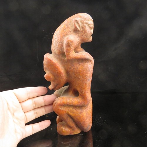 China,old jade,collectibles,hongshan culture,rare Apollo, statues R(869) - Picture 6 of 7