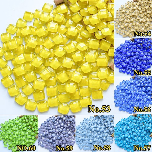 200g Couleur Teinté Acrylique Verre Mosaïque Vitrifiée Mini Vrac Tuile DIY Tissu - Afbeelding 69 van 79