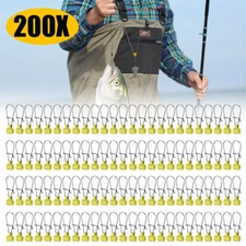 200 Pcs Fishing Sinker Slide Stainless Steel Heavy Duty Fish Line Finder Slider