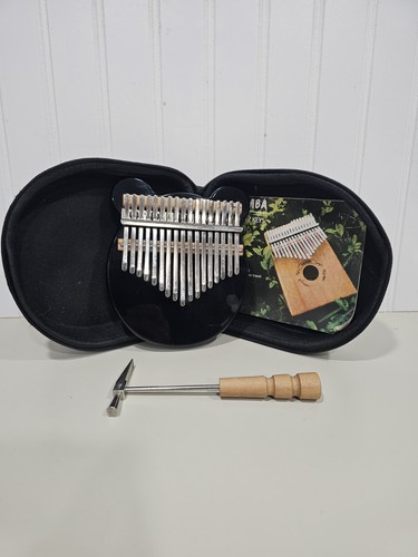 17 Key Clear Thumb Piano with Tuner Hammers Multicolor Kalimba Acrylic Black - Picture 2 of 11