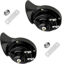 2 Pcs Super Loud Train Horns 12v Waterproof Snail Raging Sound Electric Horn