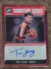 2018-19 Donruss Optic Signature Series Choice Trae Young RC Rookie AUTO RED MOJO
