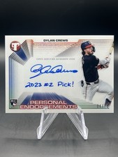 2025 Topps Pristine Dylan Crews Personal Endorsements Auto /10 RC INSCRIPTION!