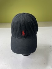 Polo Ralph Lauren Men's One Size Cotton Chino Adjustable Ball Cap Black Red