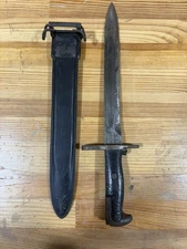AFH Original Vintage WW2 M1942 Military Bayonnet and Scabbard - USED