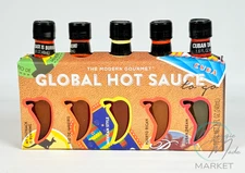 New Global Hot Sauce Co World Flavor Hot Sauce Gift Set 5 Pack 1.6oz