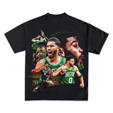 JAYSON TATUM BOSTON CELTICS GRAPHIC Boxy Vintage Shirt Streetwear Y2K