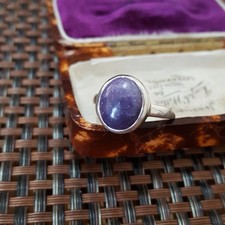 Sterling Silver Ring Lepidolite Gemstone Jewellery UK Size O / US 7.25 / EU 55