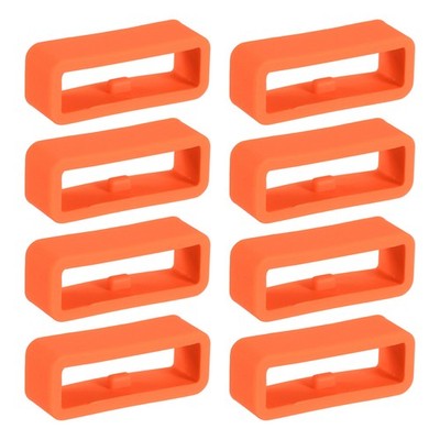 8 Pcs Watch Band Holder Loop, 20mm Universal Watch Replacement Band, Orange