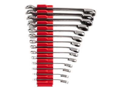 Tekton Ratcheting Combination Wrench Set, Organizers, (6-19 Mm)