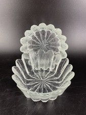 2 Holmegaard Lotus Glass Bowls Or Candle Holder Danish Mid-Century