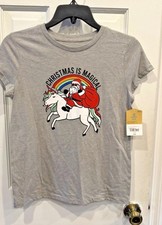 Kids Girls - There abouts "Christmas is Magical " Short Sleeve Shirt Size L 14