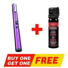 Tactical High Power Stun Gun Self Defense Protection W/1Bottle Free Pepper Spray