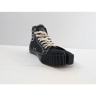 Maison Margiela Tabi High Top Sneakers in Black/Beige BNWB 44.5 | eBay