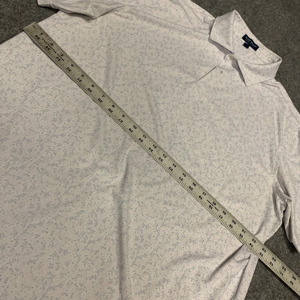 Peter Millar Crown Crafted Golf Polo Mens Size XL Performance Shirt AOP All Over - Image 4 of 4