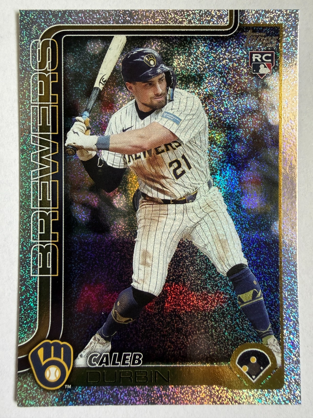 2025 Topps Update Series #US170 Caleb Durbin Sandglitter Parallel Brewers