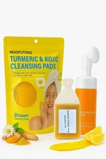 Turmeric Wash and Care Three Piece Set, Tuemeric Facial Cleanser & Turmericsoap