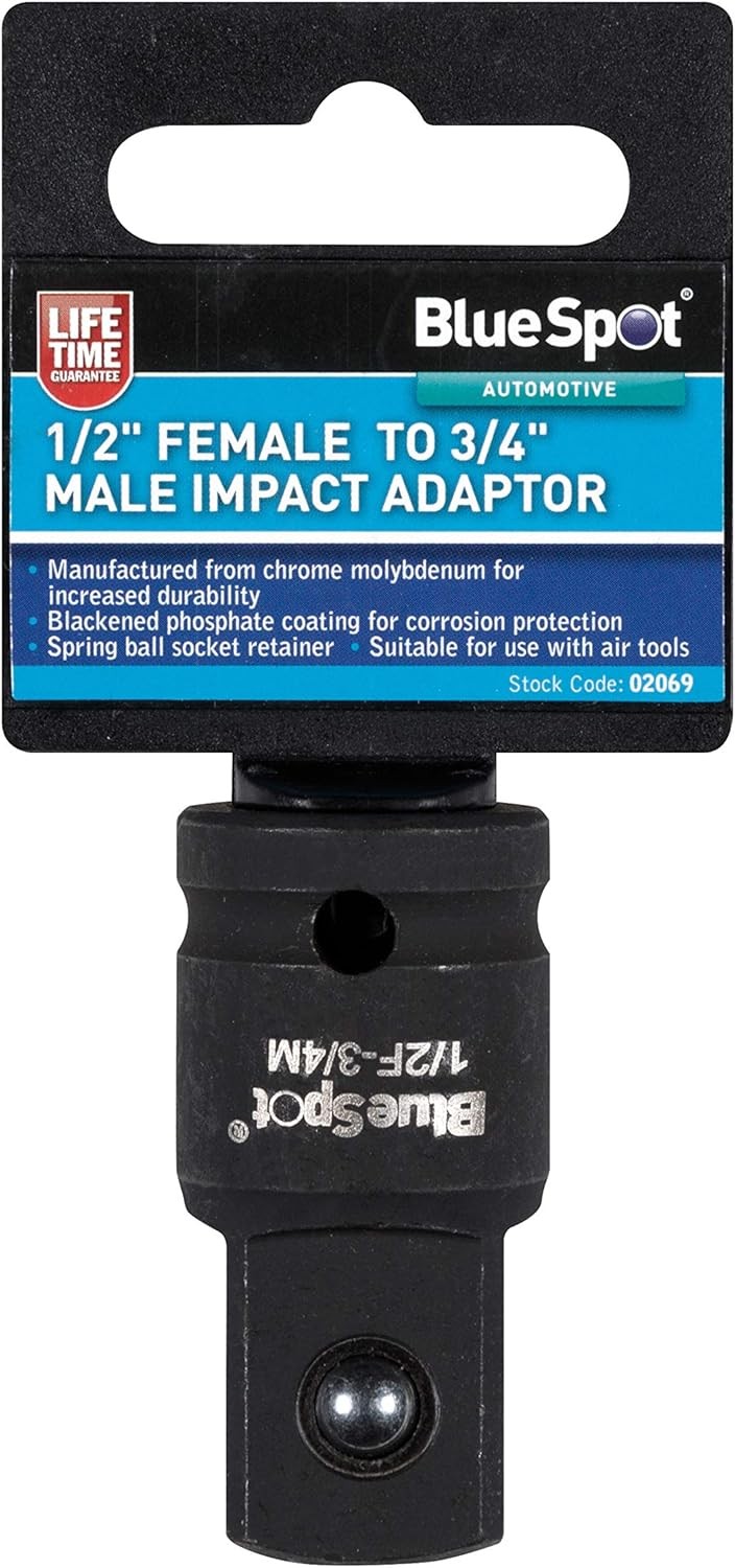 Bluespot 02069 1/2"" Female to 3/4"" Male Impact Adaptor