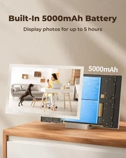 Frameo 10.1 Inch WiFi Digital Picture Frame 64GB Wireless Charging Auto Rotate