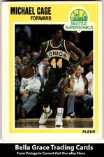 1989-90 Fleer Michael Cage #145 Seattle SuperSonics NBA Basketball