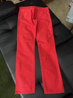 Authentic Louis Vuitton Red Denim Jeans Pants Size 34 100