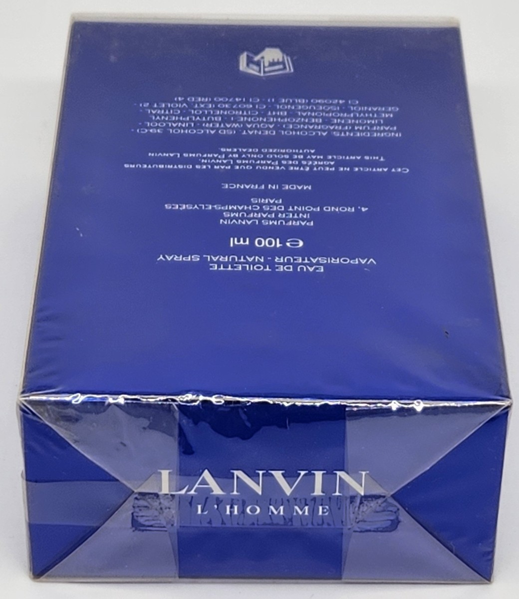 Lanvin L'Homme By Lanvin Eau de Toilette Spray 3.4 fl oz | eBay