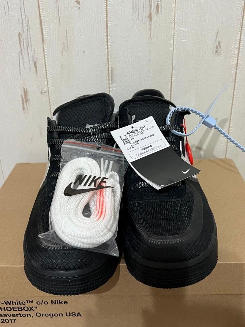 OFF WHITE X NIKE Uomo 8.5US Off White X Air Force 1 basso nero