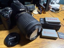 Nikon D5000 Digital SLR Camera with 55-200MM VR Lens-32gb SD card-Black
