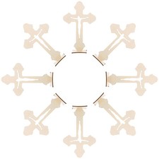  Ornement de croix en bois, 10 pièces, Figurine de croix en bois à faire