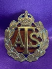 Genuine WW2 ATS Auxilliary Territorial Service Cap Badge w/lugs