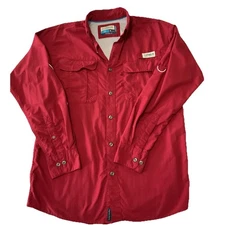 Magellan Outdoors Fish Gear Loose Fit Mens XS Button Long Sleeve Laguna Madre