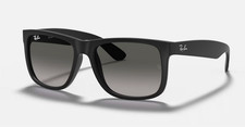 RayBan Justin Classic Sunglasses Black Grey Gradient 4165 601/8G 55-16
