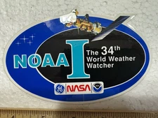 Vintage NASA NOAA General Electric Sticker - The 34th World Weather Watcher