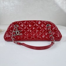 Authentic Pre-Owned Chanel Lacquered Silver Hardware Diamond-Quilted Shell Bag