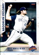 2021 Brooklyn Cyclones Choice #20 Bryce Montes De Oca Lawrence Kansas KS NM Card