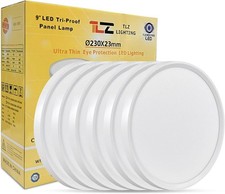 6PK 9 Inch LED Flush Mount Ceiling Light, 18W, 1860LM, 3000K/4000K/6000K CCT Sel
