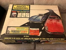 VTG 1963 Aurora Model Motoring Stirling Moss Thunderjet 500 Slot Car Set 2 Cars