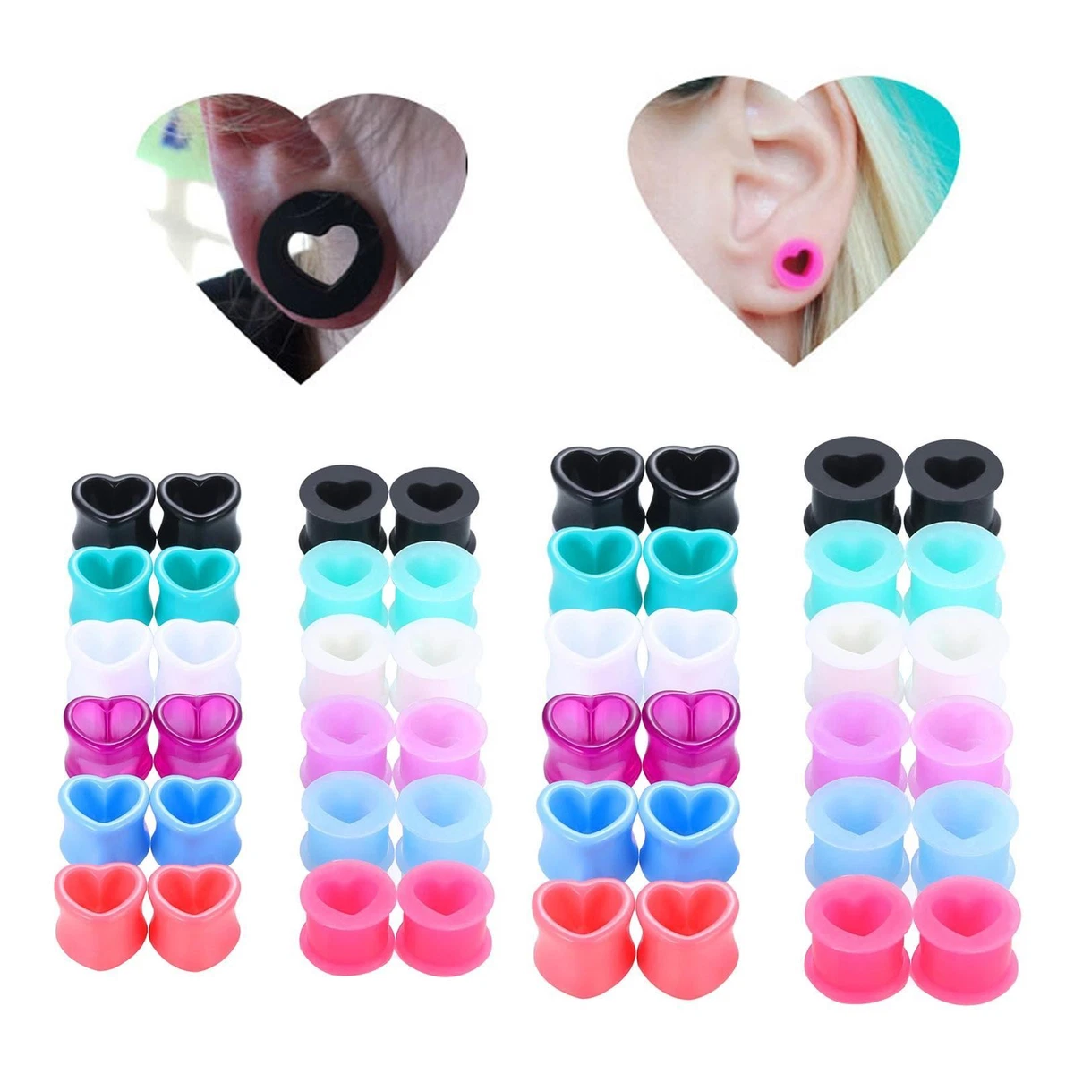 Modello Orecchio In Silicone Morbido Per Piercing E Gioielli - Pratica E Display - 8x5x3,6 Cm - 4