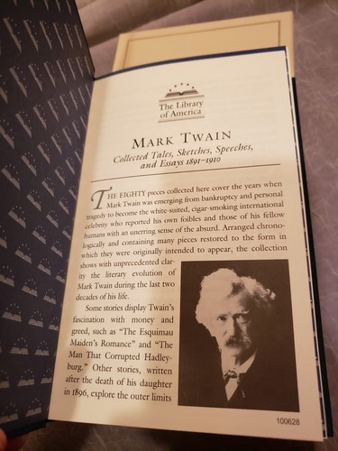LIBRARY OF AMERICA, MARK TWAIN, TALES, SKETCHES, SPEECHES & ESSAYS. Vols. 1 & 2. - Picture 18 of 22